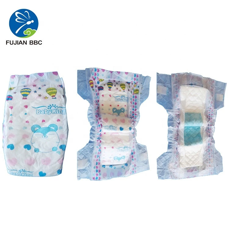 Wholesale Baby Diapers Cheap PE Tape Nappies Disposable Diapers Africa Market New Born Babies Cotton Underwears Factory Price