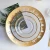 Import wholesale burst  wedding charger plate glass under plate with gold rim from China