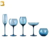 wholesale catering wedding pink goblet  glassware set champagne flutes glasses