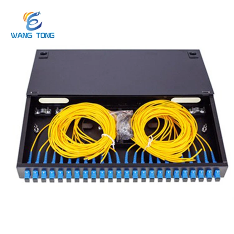 Wholesale chinese supplier 19 inch Rack Mount 24 port fiber optic patch panel