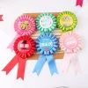 wholesale custom logo printed  horse show award rosette badge award ribbon