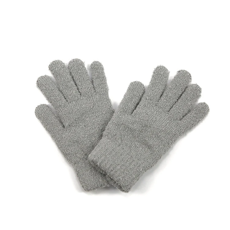 wholesale custom printed acrylic cotton winter knitting mittens gloves