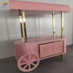 Wholesale Customized Baby Shower  Candy Bar Cart  Food Carts Party Decoration  For Wedding
