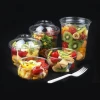 Wholesale Customized Disposable PET Food Packing Box Plastic Clear Salad Bowl