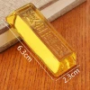 Wholesale Direct Sales In Bulk Wealth Feng Shui Items Mini Crystal Gold Ingot For Good Luck Gold Bar Home Office Decoration