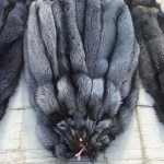 Wholesale good quality black real fox furs pelts/animal fur hide