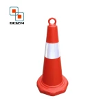 Wholesale Good Quality Orange Flowing Base PVC Plastic Traffic Cone for Safety