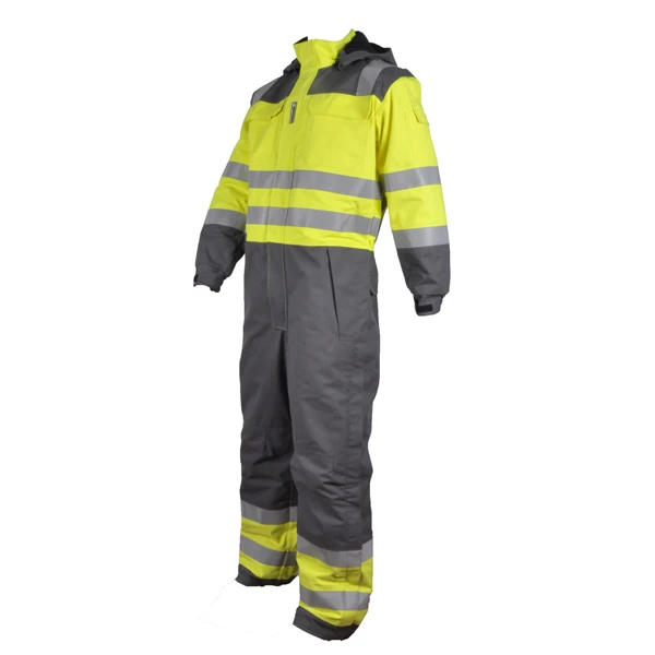 wholesale Hi-vis reflective flame retardant high visibility winter coverall workwear clothing