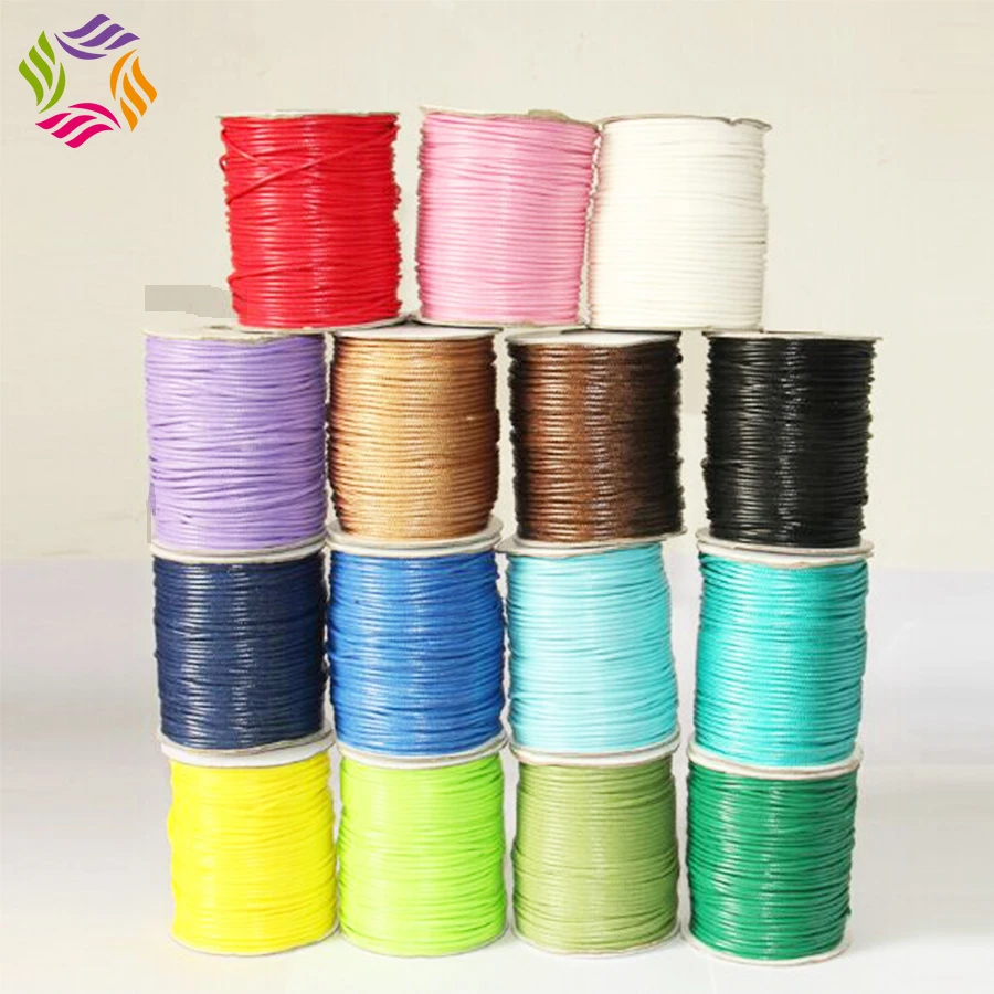 wholesale high quality wax thread 1mm waxed nylon thread sewing waxed thread for crochet