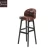 Import wholesale luxury bar chair wood frame leather backrest comfortable barstool high chair for bar table  modern bar furniture from China