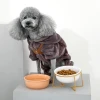 Wholesale Manufacturer Pet Feeder Pet Bowl With Stainless Steel Stand Ceramics Cat Dog Bowl
