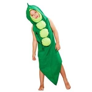 Wholesale mascot costumes for kids Halloween boy green pea cosplay jumpsuit carnival children&#39;s costume
