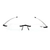 Wholesale men and women metal adjustable rimless folding reading glasses with case