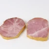 Wholesale Natural crystal rose quartz slice pink coasters for home usage and crafts