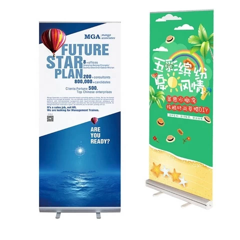 Wholesale portable cheap Custom size trade show banne portable retractable pull up Banner Stand
