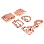 Wholesale Quick Side Release Buckle Pet Collar Belt Buckle Clip Metal Swivel Dog Collar Hook Set