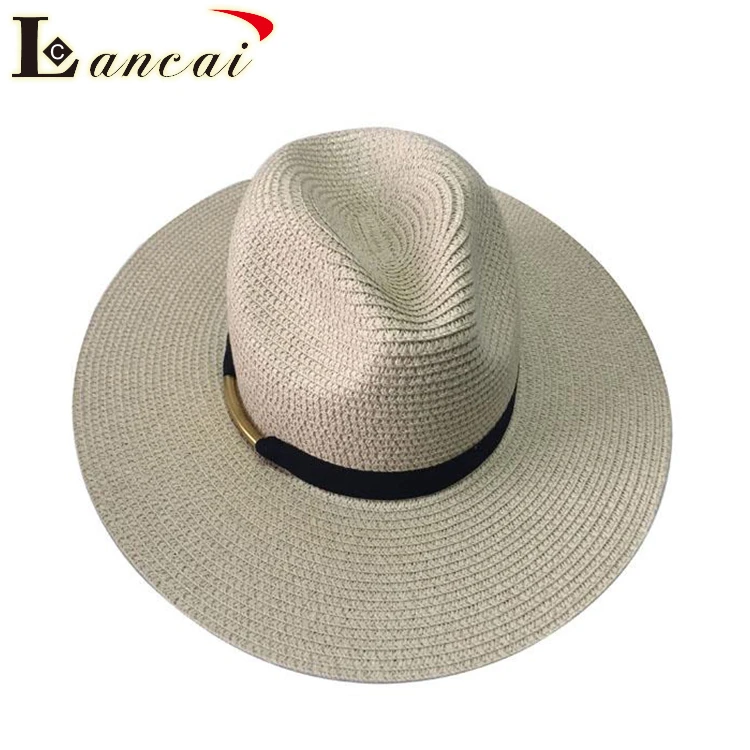 Wholesale raffia or beach lady summer hats women straw panama hat
