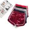 Wholesale Satin Smooth Women Sports Shorts Female High Waist Fitness Running Yoga Pants Home Pajama Pants
