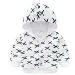 Wholesale spring new arrived clothing toddler lightweight plain white cotton hoodie sweatshirts