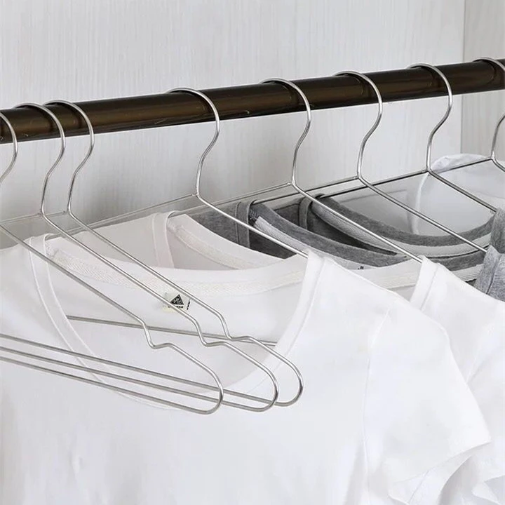 Wholesale stainless steel metal adult children integrated clothes hanger cloth hanger