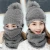 Import winter knitted beanie hat with custom logo and scarf and mask attached from China