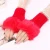 Import women Knitted Faux Rabbit Fur Mittens Knit Arm Fingerless gloves Winter Knitted Warmer Glove from China