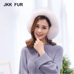 Women Warm Girl's Ear Warmer Genuine Fur Plush Ear Muff Real Fox Fur Earmuffs For Winter
