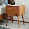 Wooden 2 Drawer Bed Room Nightstands/Bedside Table in Solid Wood