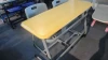 wooden double school desk and chair of school Furniture
