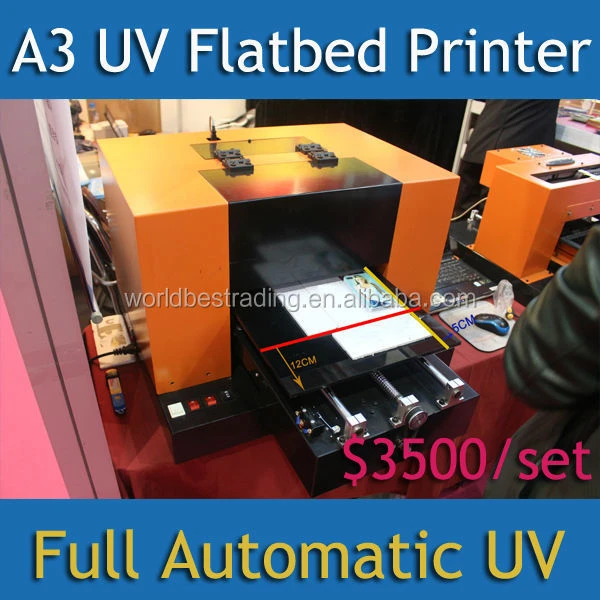 [WORLD BEST] Factory Supply MOQ 1 SET A3 UV FLATBED PRINTER Full Automatic LED UV Printer
