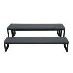 WPC wood garden outdoor picnic table and benches set park dinning table chair