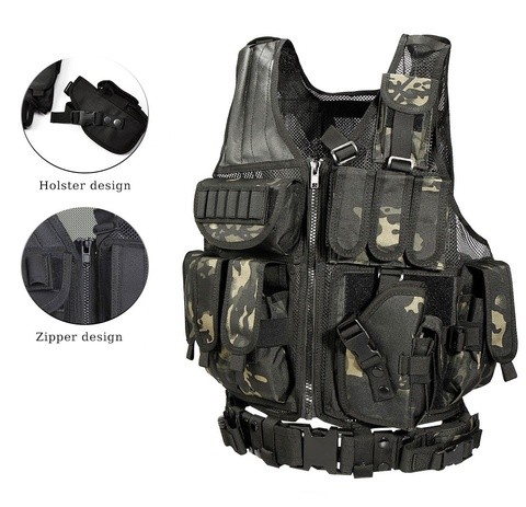 Yakeda wholesale custom respirator breathable mesh airsoft holster hunting militar tactical vest chalecos tacticos