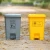 Yellow medical plastic waste bins with pedal and hospital waste container