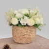Yiwu factory wholesale 6 color artificial 7 head rose bouquet outdoor wedding decorative artificial silk flowers