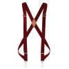 Yiwu Longkang New design classic mens y shape 3 clips hook buckle black elastic adjustable suspenders