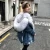 Import YR1049 Latest Style Lady Winter Warn Jean Parka Detachable Inside Fox fur With big Raccoon Hood Trimming from China