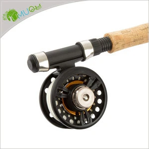 YumuQ 3 Piece 97&quot; Collapsible Fiberglass Fly Fishing Rod and Reel Combo Set