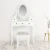 Import ZJH Luxury Custom Wooden Cupboard Dressing Table Dresser Desk with Mirror and Stool for Bedroom from China