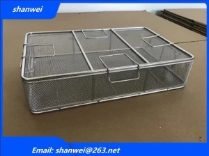 Sterilization Micro Mesh Tray Basket Surgical Autoclave Holding Instruments Lid
