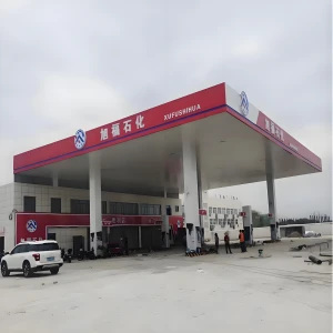 Robust Space Frame Canopy Structure for Gas Station with High Stability Gas Station Frame