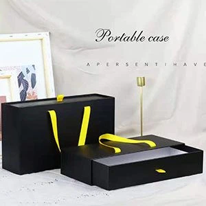 Deluxe Gift Box Custom Logo Makeup Brushes Luxury Hair Extension Slide Drawer Packaging Paper Box