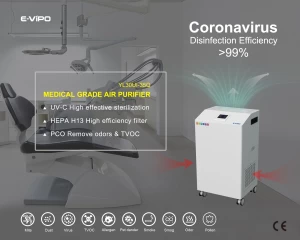 E-VIPO HEPA air purifier with UV air disinfection Functions for commerical