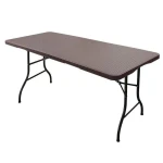 240 cm (8 Ft) Long Outdoor Folding Table Modern HDPE (High-Density Polyethylene) Plastic Stainless Steel Legs Empty