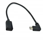 0.25m USB3.1 Type-C Extension Cable Male to Female Data Extension Cable  90 Degree Angled USB-C Adapter