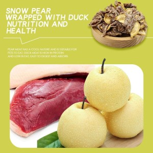 Additive-free Pet Food Manufacturer Dried Duck Wrapped with Snow Pear Factory OEM/ODM