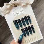 Handmade press on nails artifical nails cat eye nails
