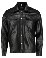 Men's Black Stylish Leather Jacket