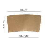 Kraft paper cup sleeves for 10-20oz cups