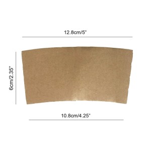 Kraft paper cup sleeves for 10-20oz cups