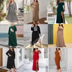 Wholesale fashion women clothing dress custom vestidos casual formal elegant sexy wedding women plus size long midi max